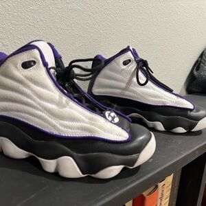 Jordan Kids Sneakers White Black Purple